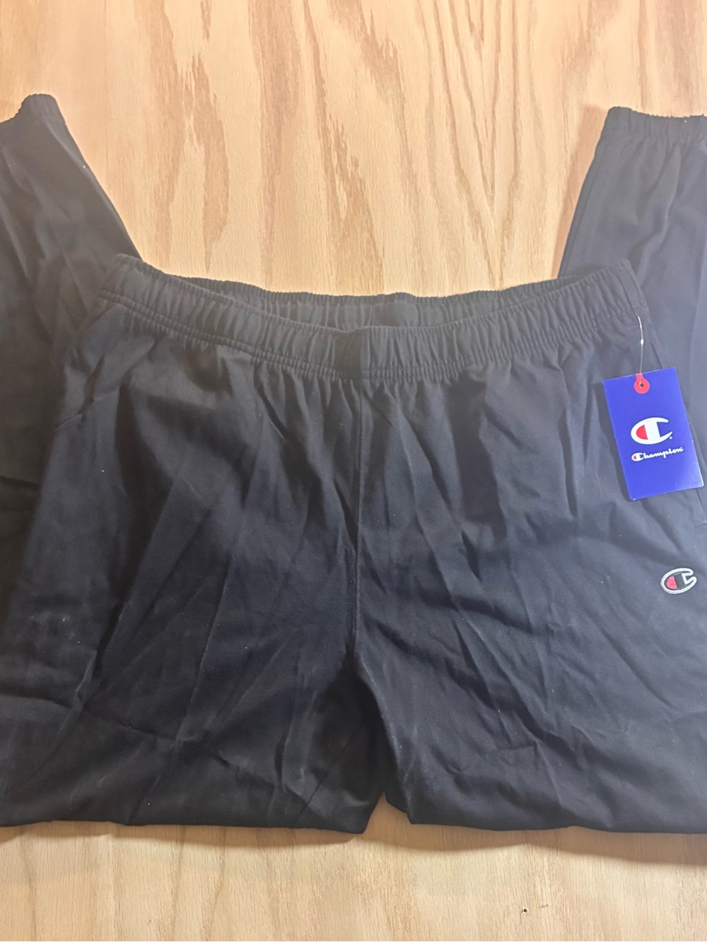 Champion Men’s Black Jogger Sweatpants with Logo XL